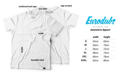 Eurodubs T-Shirt sizing