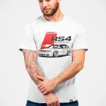 audi rs4 white t-shirt