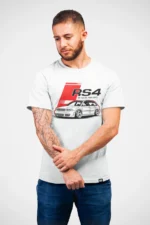 audi rs4 white t-shirt