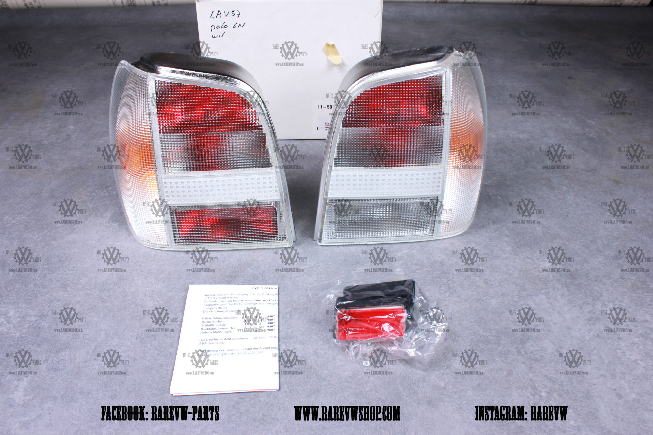 IMG_1723 VW Polo 6N – TYC Rear lights White - Image 1