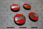 BBS Silver Red Centercaps