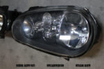 MK4 Golf Headlights black housing - Image 2